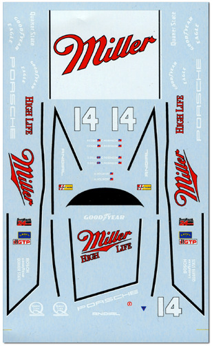 DMC decal Porsche 962, Miller Beer